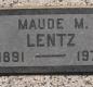 OK, Grove, Olympus Cemetery, Headstone, Lentz, Maude M.