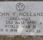 OK, Grove, Olympus Cemetery, Military Headstone, Holland, John F.