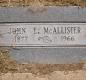 OK, Grove, Olympus Cemetery, Headstone, McAllister, John E.