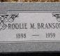 OK, Grove, Olympus Cemetery, Headstone, Branson, Roolie M.