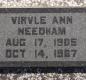 OK, Grove, Olympus Cemetery, Headstone, Needham, Virvle Ann