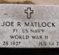 OK, Grove, Olympus Cemetery, Military Headstone, Matlock, Joe R.