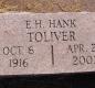 OK, Grove, Olympus Cemetery, Headstone, Toliver, Emery H. (Hank)