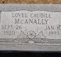 OK, Grove, Olympus Cemetery, Headstone, McAnally, Lovel (Caudill)