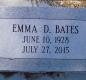 OK, Grove, Olympus Cemetery, Headstone, Bates, Emma D.