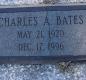 OK, Grove, Olympus Cemetery, Headstone, Bates, Charles A.