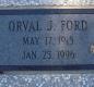 OK, Grove, Olympus Cemetery, Headstone, Ford, Orval J.