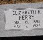 OK, Grove, Olympus Cemetery, Headstone, Perry, Elizabeth K.