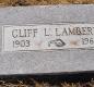 OK, Grove, Olympus Cemetery, Headstone, Lambert, Cliff L.