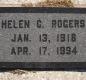 OK, Grove, Olympus Cemetery, Headstone, Rogers, Helen G.