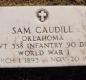 OK, Grove, Olympus Cemetery, Military Headstone, Caudill, Sam