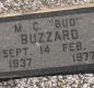 OK, Grove, Olympus Cemetery, Headstone, Buzzard, M. C. "Bud"