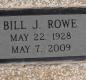 OK, Grove, Olympus Cemetery, Headstone, Rowe, Bill J.