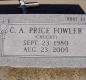 OK, Grove, Olympus Cemetery, Headstone, Fowler, C. A. Price "Chucky"