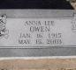 OK, Grove, Olympus Cemetery, Headstone, Owen, Anna Lee