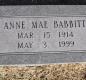 OK, Grove, Olympus Cemetery, Headstone, Babbitt, Anne Mae