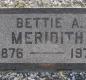 OK, Grove, Olympus Cemetery, Headstone, Meridith, Bettie A.